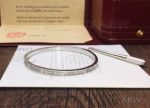 AAA Copy Cartier Love Bracelet Silver Diamond Paved 